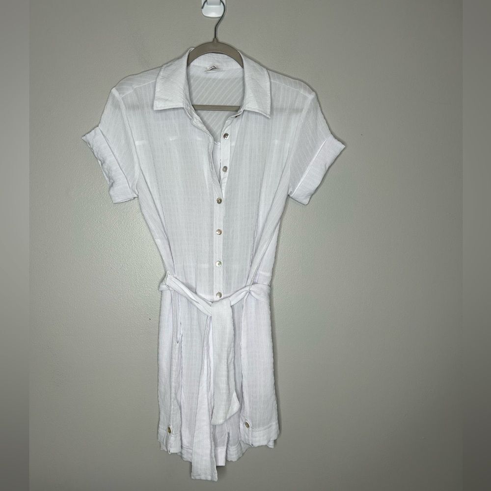 Becca White Cabana Short Romper - Picture 4 of 5